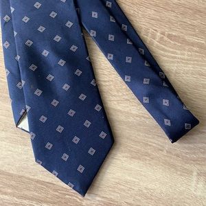 Vintage Christian Dior blue silk necktie